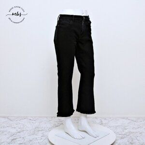 Current / Elliott Dual Colors Mid Rise Frayed Hem Straight Leg Jeans
